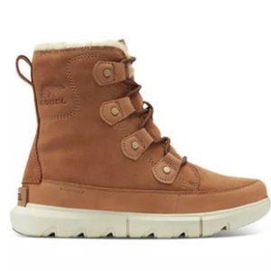 SOREL Explorer Joan Waterproof boot, Size 8.5, Camel Brown